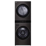 WKEX300HBA - LAUNDRY CENTERS - LG - Stacked Washer/Dryer - Electric - Black Stainless Steel - Open Box - BonPrix Électroménagers