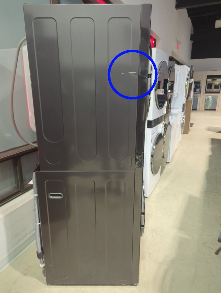 WKEX300HBA - LAUNDRY CENTERS - LG - Stacked Washer/Dryer - Electric - Black Stainless Steel - Open Box - BonPrix Électroménagers
