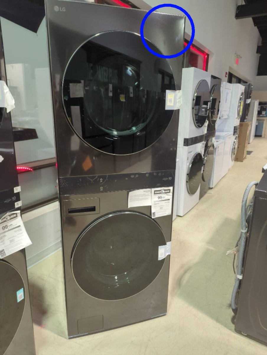 WKEX300HBA - LAUNDRY CENTERS - LG - Stacked Washer/Dryer - Electric - Black Stainless Steel - Open Box - BonPrix Électroménagers