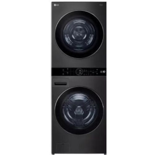 WKHC252HBA - LAUNDRY CENTERS - LG - Stacked Washer/Dryer - Electric - Black Stainless - Open Box - BonPrix Électroménagers