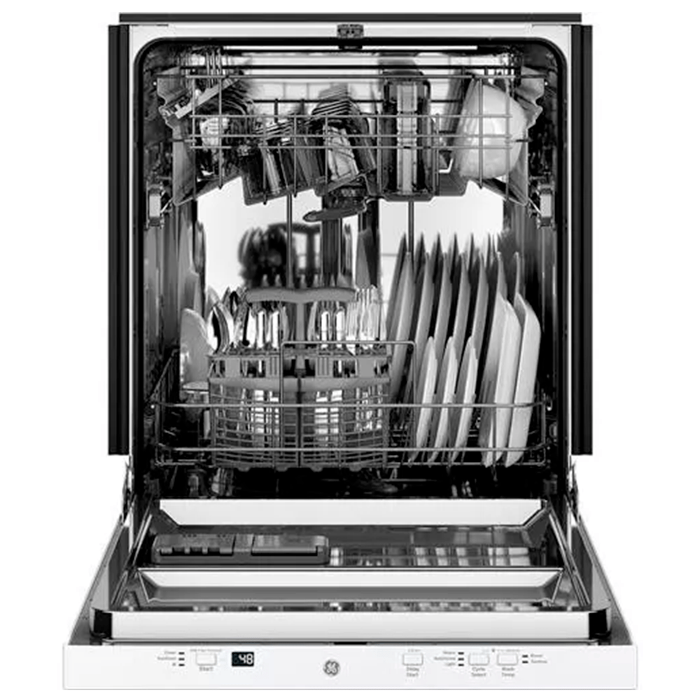 GDT225SGLWW - DISHWASHERS - GE - Front Controls - White - Open Box - BonPrix Électroménagers