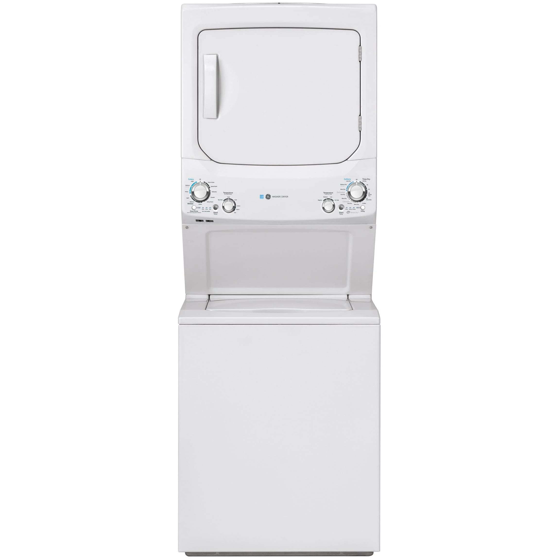 GUD27EEMNWW - LAUNDRY CENTERS - GE - Stacked Washer/Dryer - White - Open Box - LAUNDRY CENTERS - BonPrix Électroménagers