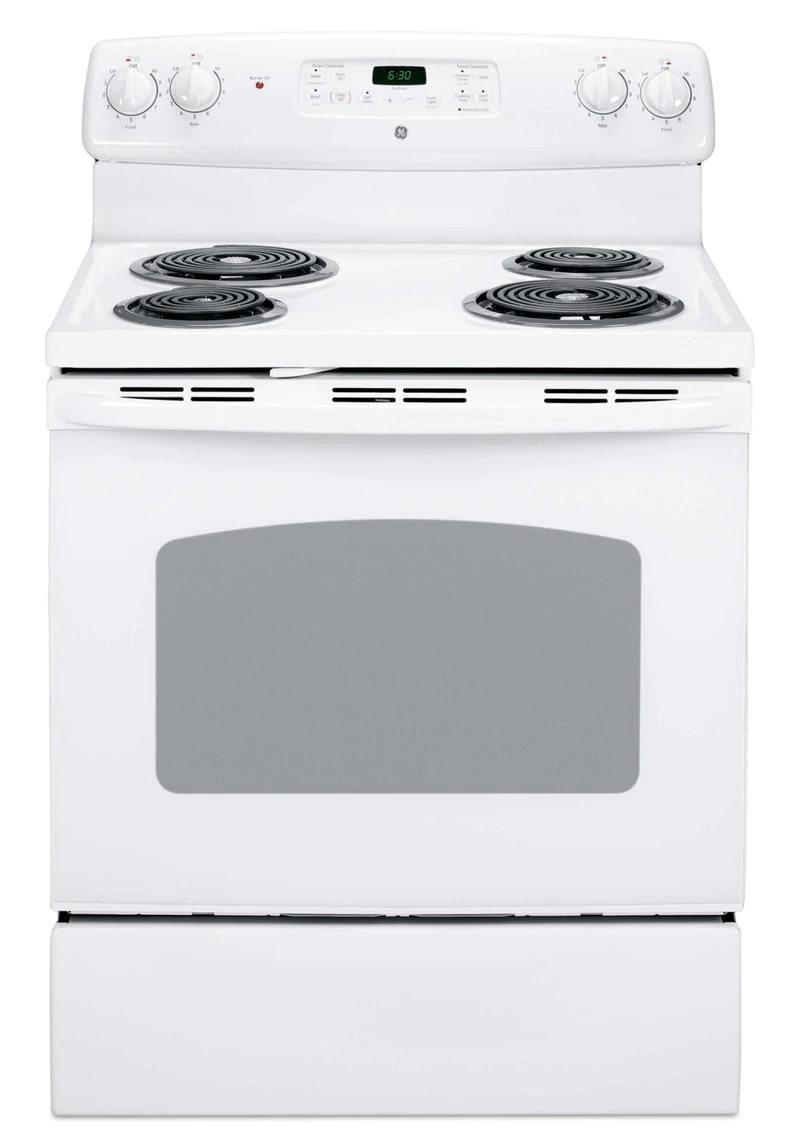 JCBP240DMWW - RANGES - GE - Electric - White - Open Box - BonPrix Électroménagers