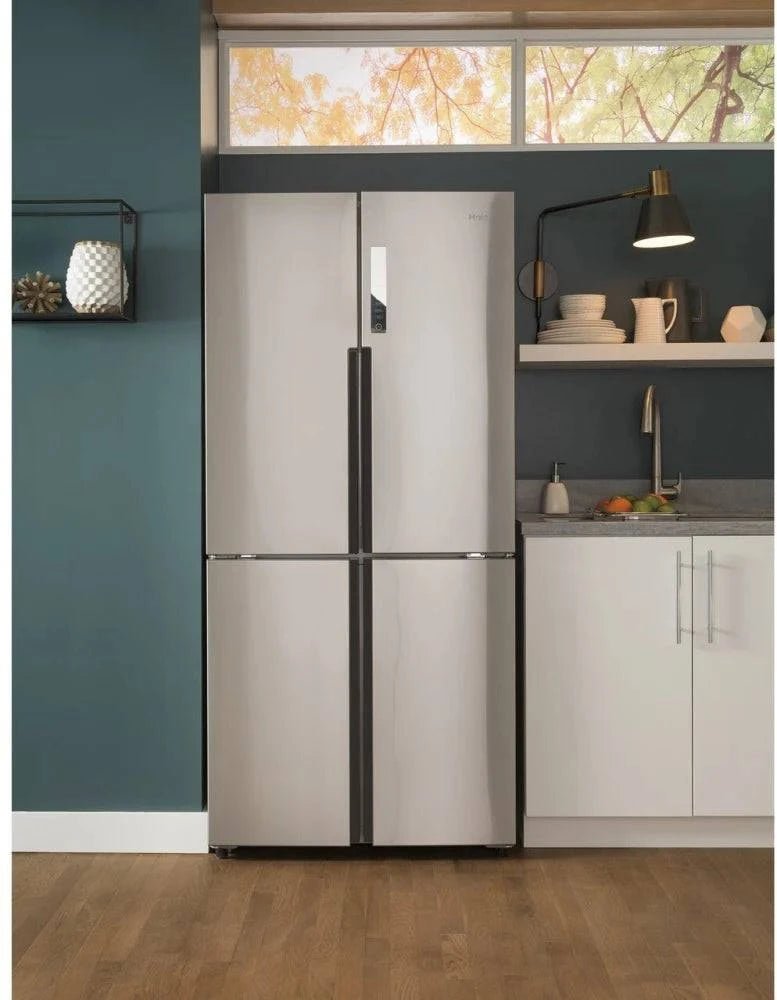 QHE16HYPFS - REFRIGERATORS - Haier - French 4 - Door - Stainless Steel - Open Box - BonPrix Électroménagers